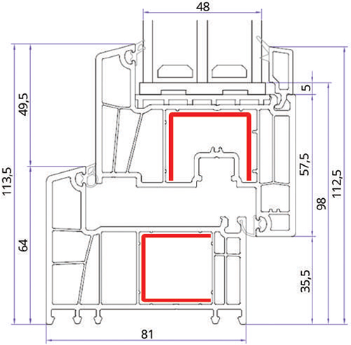 schemat profila EkoSun 6 schemat profila EkoSun 6